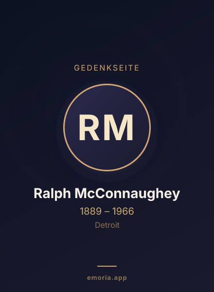 Gedenkportrait von Ralph McConnaughey