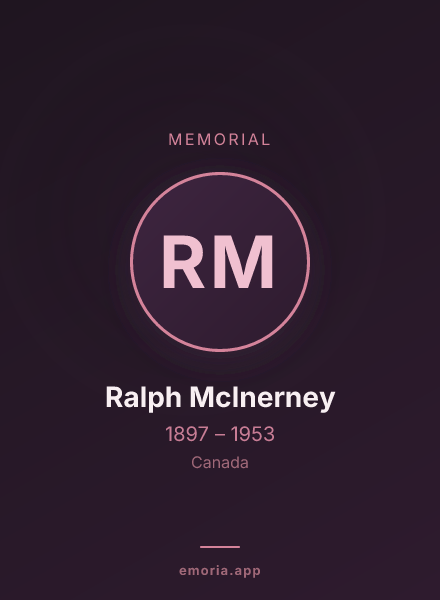 Memorial portrait of Ralph McInerney