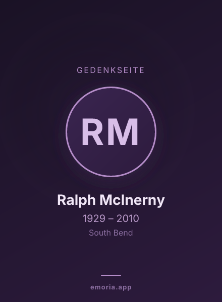 Gedenkportrait von Ralph McInerny