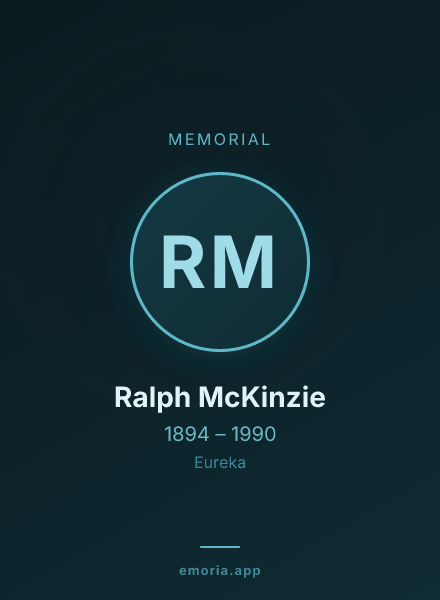 Memorial portrait of Ralph McKinzie
