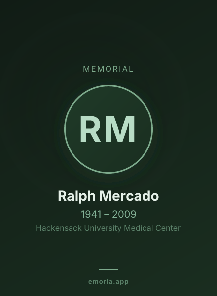 Memorial portrait of Ralph Mercado