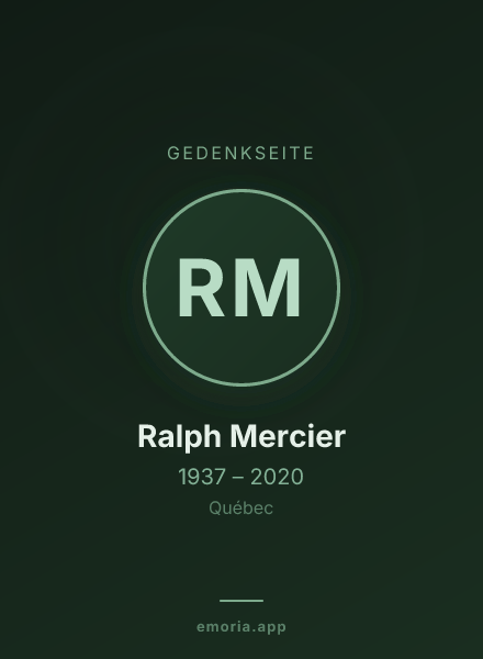 Gedenkportrait von Ralph Mercier
