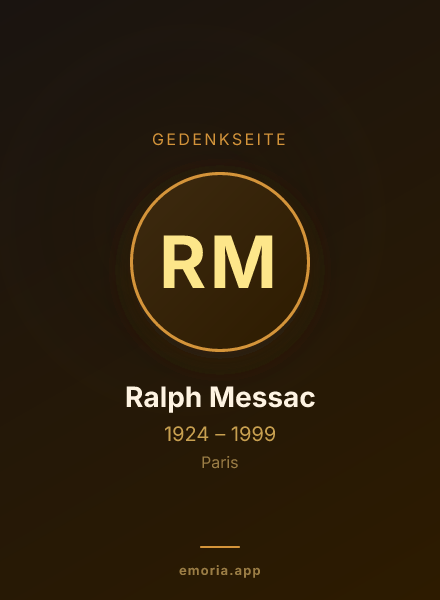 Gedenkportrait von Ralph Messac