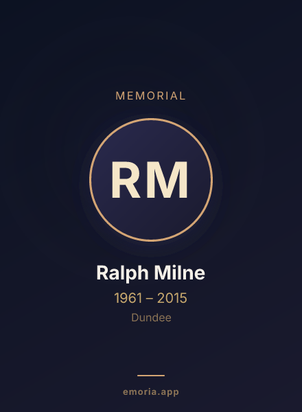 Memorial portrait of Ralph Milne