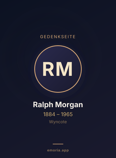 Gedenkportrait von Ralph Morgan