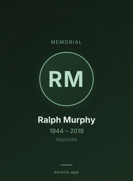 Memorial portrait of Ralph Murphy