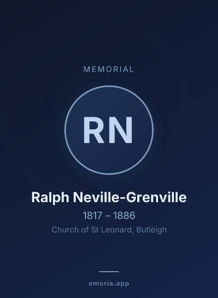 Memorial portrait of Ralph Neville-Grenville