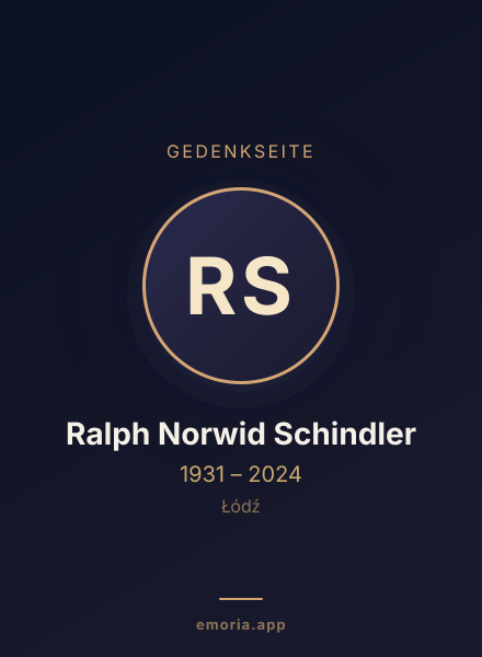 Gedenkportrait von Ralph Norwid Schindler