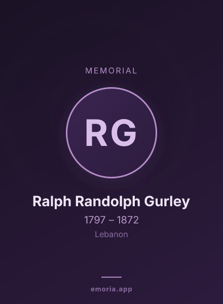 Memorial portrait of Ralph Randolph Gurley