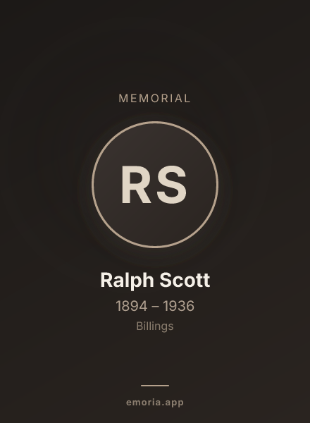 Memorial portrait of Ralph Scott
