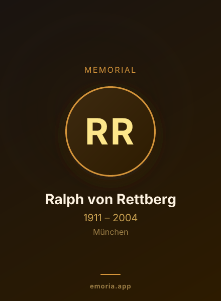 Memorial portrait of Ralph von Rettberg