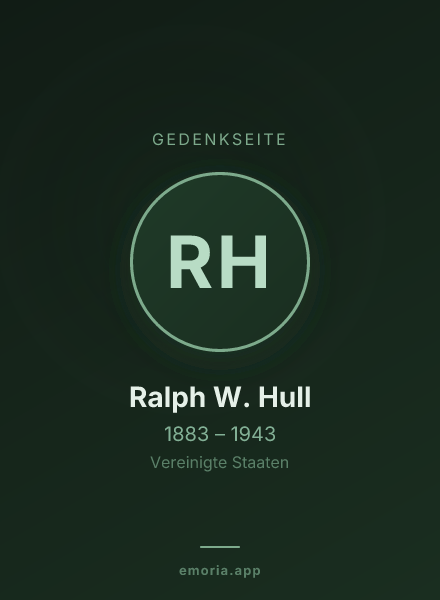 Gedenkportrait von Ralph W. Hull
