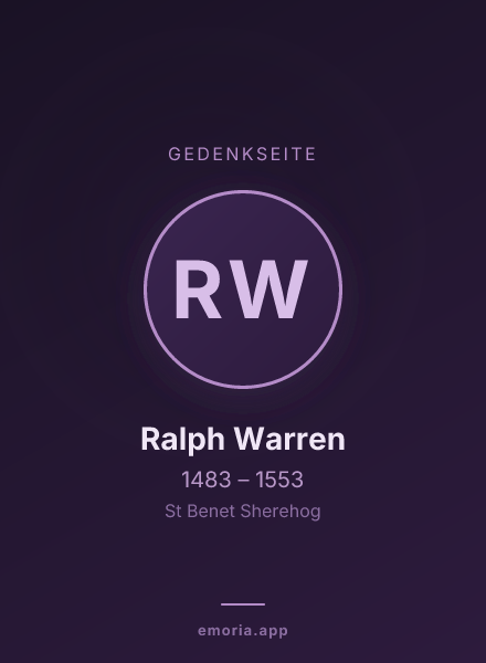 Gedenkportrait von Ralph Warren