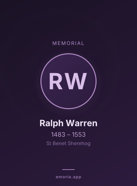 Memorial portrait of Ralph Warren
