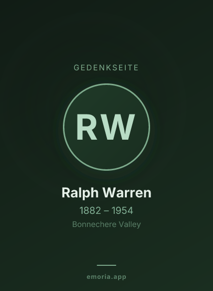 Gedenkportrait von Ralph Warren