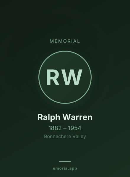 Memorial portrait of Ralph Warren