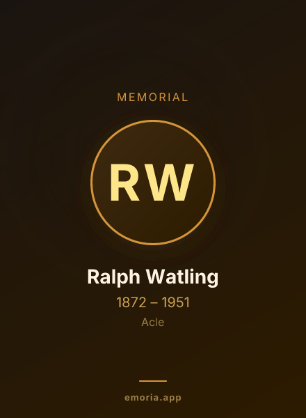 Memorial portrait of Ralph Watling