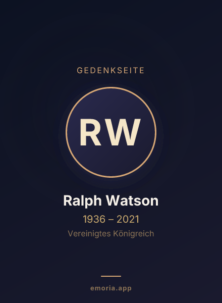 Gedenkportrait von Ralph Watson
