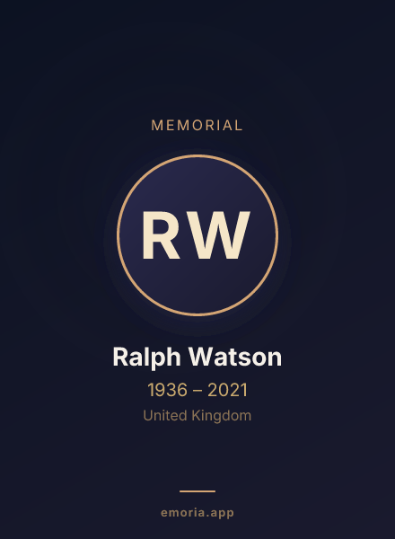 Memorial portrait of Ralph Watson