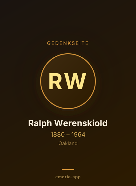 Gedenkportrait von Ralph Werenskiold