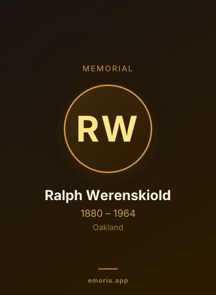 Memorial portrait of Ralph Werenskiold