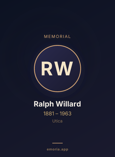 Memorial portrait of Ralph Willard