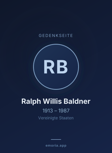 Gedenkportrait von Ralph Willis Baldner