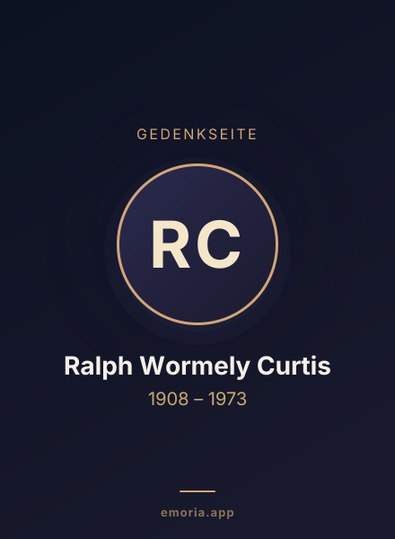 Gedenkportrait von Ralph Wormely Curtis