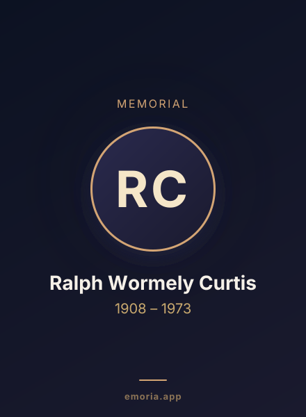 Memorial portrait of Ralph Wormely Curtis