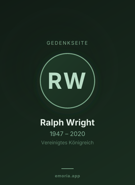 Gedenkportrait von Ralph Wright