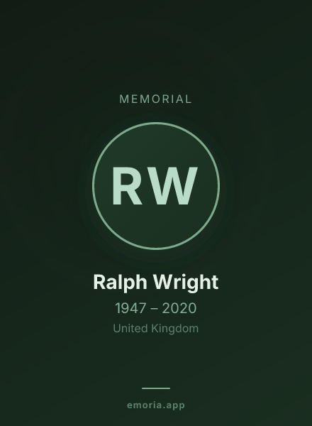 Memorial portrait of Ralph Wright