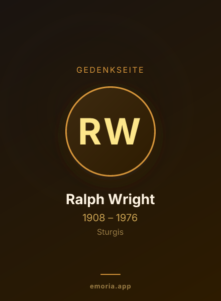 Gedenkportrait von Ralph Wright