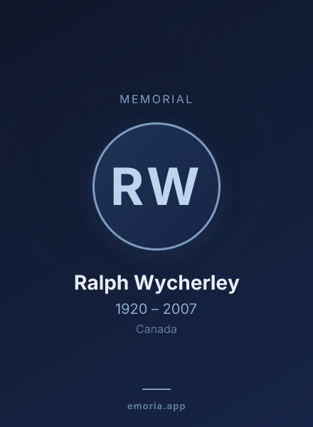 Memorial portrait of Ralph Wycherley