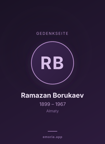Gedenkportrait von Ramazan Borukaev