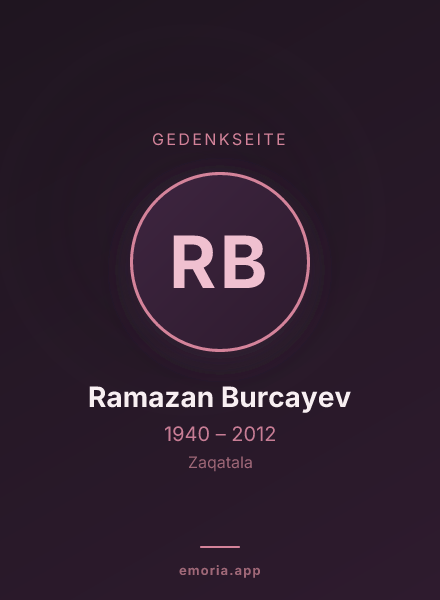 Gedenkportrait von Ramazan Burcayev