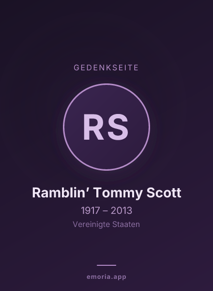 Gedenkportrait von Ramblin’ Tommy Scott