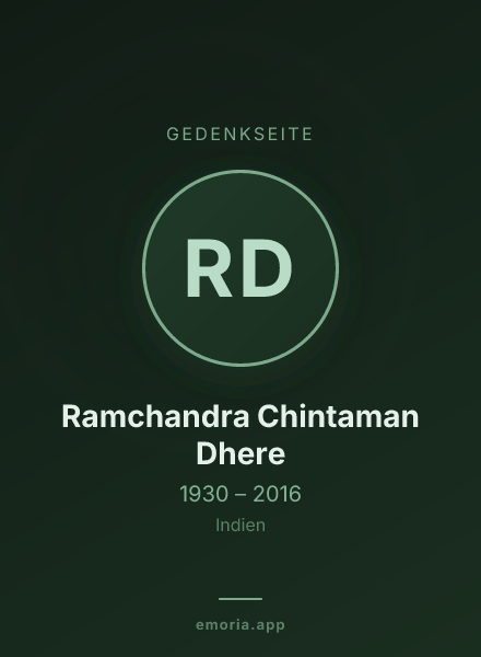 Gedenkportrait von Ramchandra Chintaman Dhere