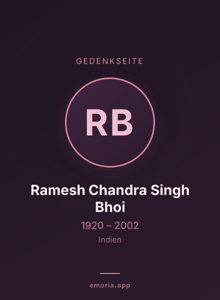 Gedenkportrait von Ramesh Chandra Singh Bhoi