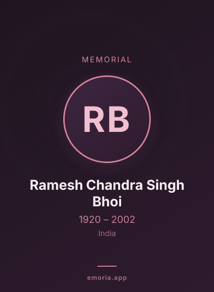 Memorial portrait of Ramesh Chandra Singh Bhoi