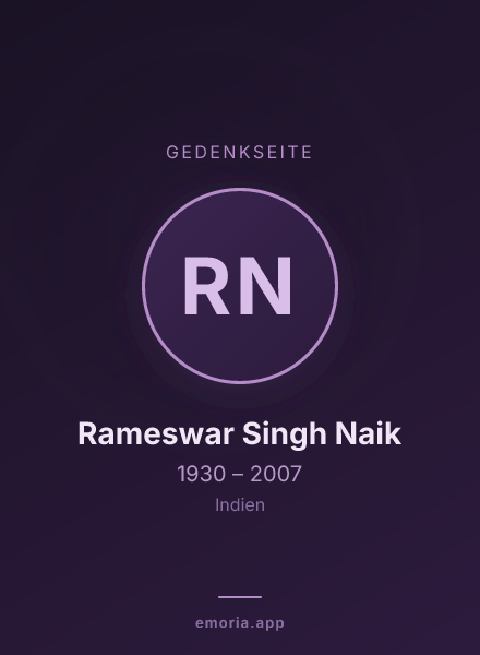 Gedenkportrait von Rameswar Singh Naik