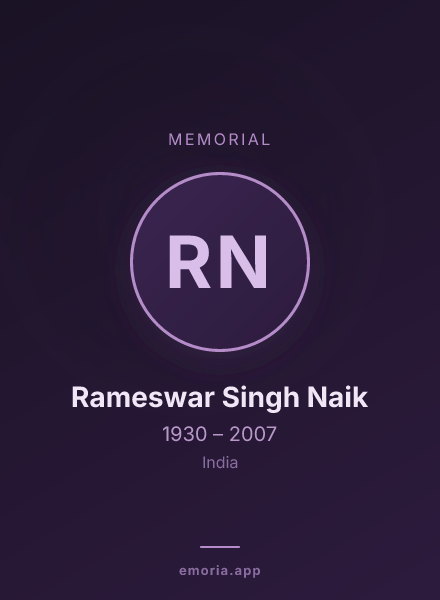 Memorial portrait of Rameswar Singh Naik