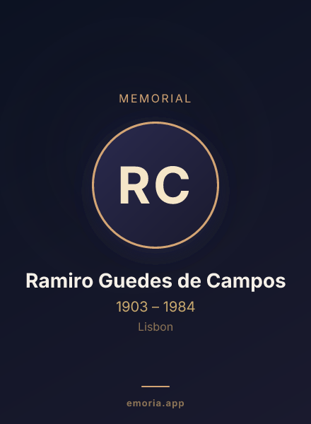 Memorial portrait of Ramiro Guedes de Campos