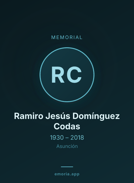 Memorial portrait of Ramiro Jesús Domínguez Codas