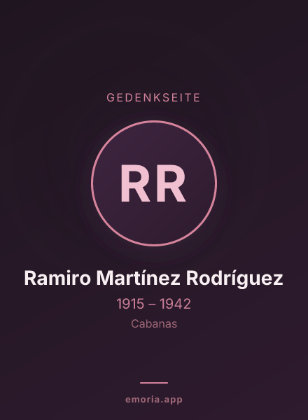 Gedenkportrait von Ramiro Martínez Rodríguez