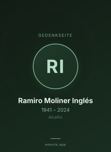 Gedenkportrait von Ramiro Moliner Inglés