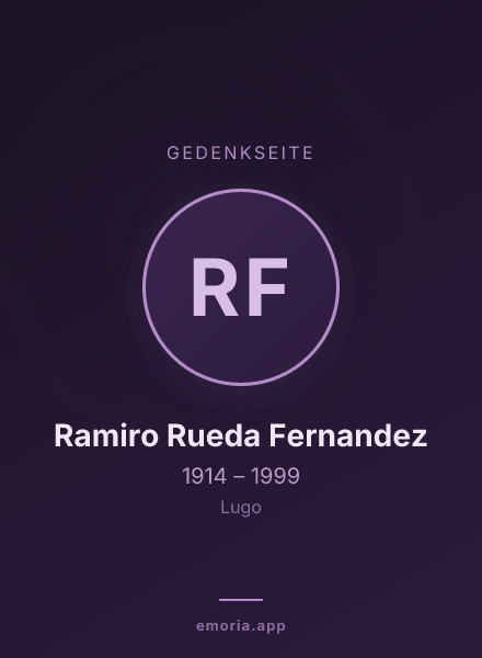 Gedenkportrait von Ramiro Rueda Fernandez