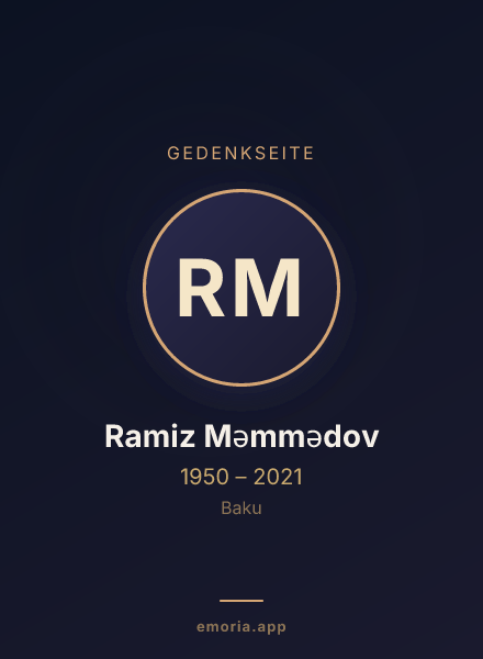 Gedenkportrait von Ramiz Məmmədov