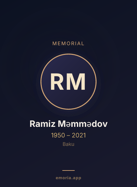 Memorial portrait of Ramiz Məmmədov