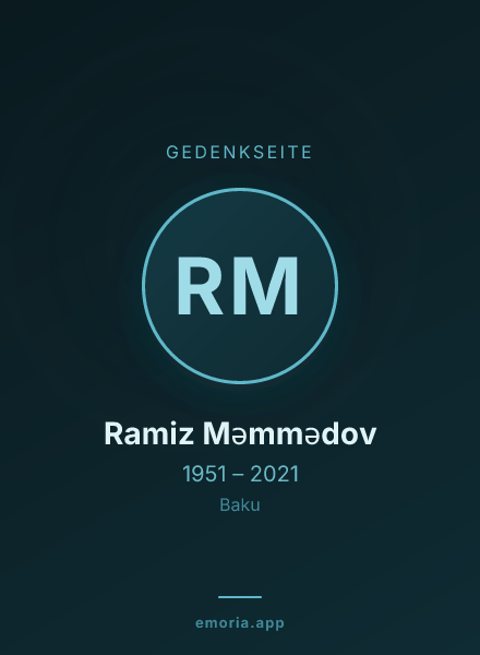 Gedenkportrait von Ramiz Məmmədov