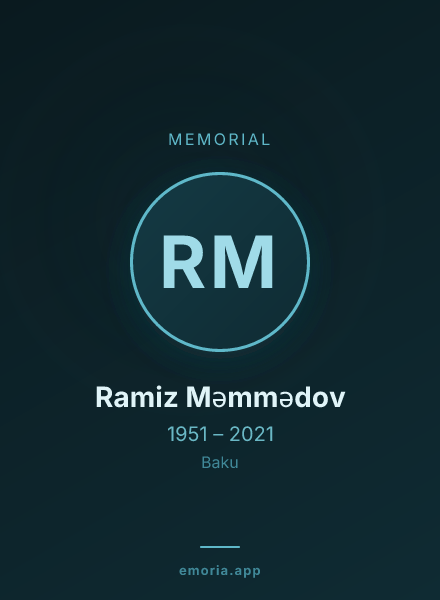 Memorial portrait of Ramiz Məmmədov